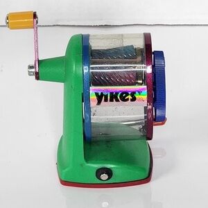 Vtg 90s Yikes Neon Pencil Sharpener Desk 1990s USA Nickelodeon-Style Retro